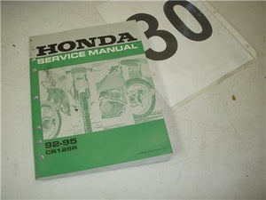 MANUAL 1992-95 Honda CR125R Service Manual p# 61KZ403 Slight Used 42718-30 (man-c)