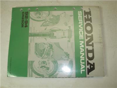 MANUAL 1992-94 Honda CR250R Service Manual p# 61KZ302 Sealed New 42718-36 (man-c)