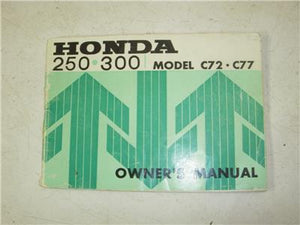 1965 Honda C72 C77 250 & 300cc Honda Owners Manual used 42718-06 (man-c)