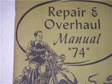 INDIAN "74" Repair & Overhaul MOTORYCYCLE Manual 675007 Used Vintage 121521-15 (check E)