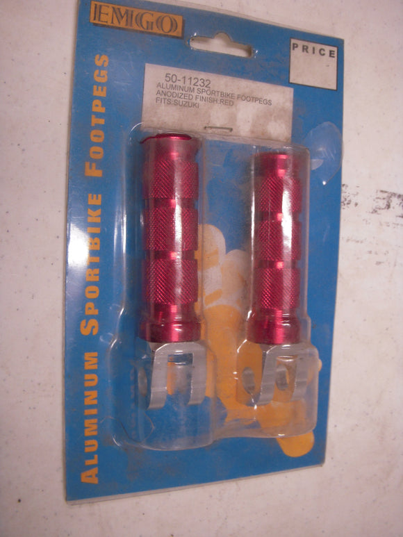 50-11232 NEW Emgo Replacement Foot Peg Front Red Suzuki