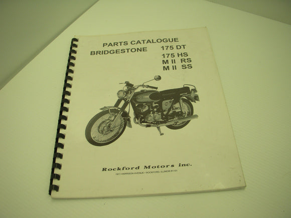 Rockford Bridgestone Parts Catalogue 175dt 175hs MII rs ss Photocopy Manual used (man-a/b)