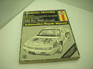 1988-95 GM Buick Regal Chev Lumina Monte Carlo Olds Cutlass Haynes Manual 38010 used (man-f)