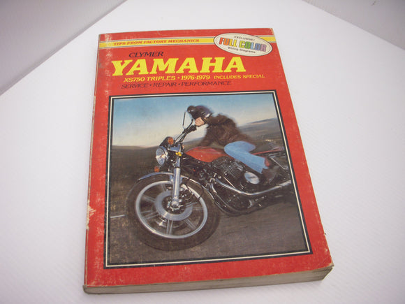 MANUAL 1976-79 Yamaha XS750 Triples Manual Clymer used M404 (man-a/b)