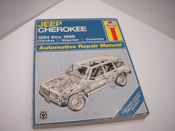 1984-96 Jeep Cherokee Wagoneer Comanchee Haynes Manual used (man-f)