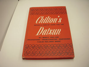 MANUAL 1958-68 Datsun PL210 PL211 PL312 SPL310 SPL311 SRL Chilton Hardcover Manual used (man-f)