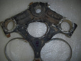 FORK 1969-72 CB750 K0 SANDCAST UPPER TRIPLE TREE W/ GAUGE RINGS ORIGINAL HONDA USED CB-11