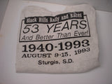 Large Speckled Gray T-Shirt Sturgis 53rd Legend Lives 1993