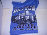 Large Blue T-Shirt NEW Daytona Beach Bike Week Vintage $0.59 Gas Station
