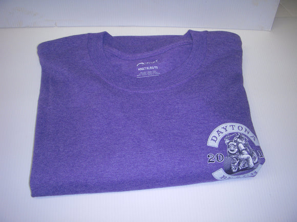 Large Purple T-Shirt NEW Daytona Beach Bike Week Vintage $0.59 Gas Station
