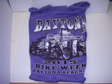 Large Purple T-Shirt NEW Daytona Beach Bike Week Vintage $0.59 Gas Station