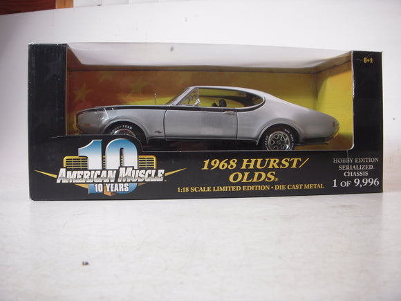 1968 Hurst Olds Silver Hobby Edition NEW Ertl American Muscle Diecast 1:18 scale (ts-wire-b2)