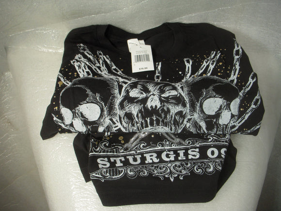 CLOTHING 2X-Large Black with Chains T-Shirt Promotion Sturgis 2009 New With Tags