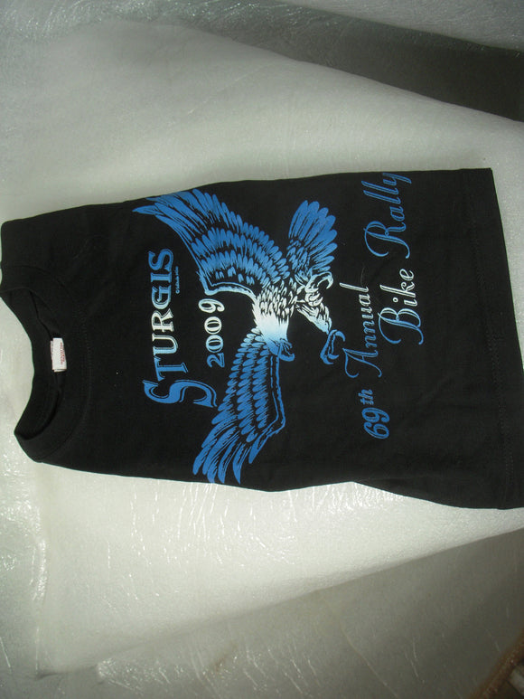 CLOTHING 24 Month Kids Black with Blue Eagle T-Shirt Promotion Sturgis 2009 New