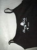 X-Large Womans Small Strap Black with Hearts and Roses T-Shirt Promotion Sturgis 2009 New