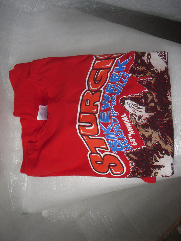 X-Large Red with Bike Week T-Shirt Promotion Sturgis 2008 Used