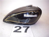 1981-83 KZ440 LTD 440 KAWASAKI FUEL GAS TANK BLACK GOLD USED T-527 (DONN B1 BOX)