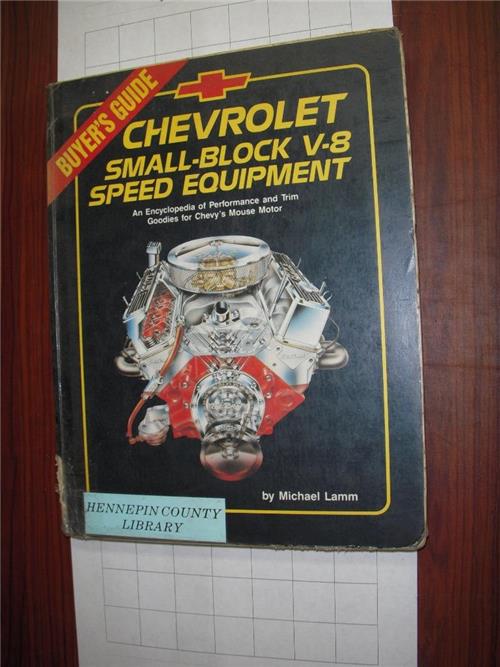 BUYERS GUIDE CHEVROLET SMALL BLOCK V8 SPEED EQUIPMENT LAMM BOOK HARD COVER USED MANUAL (man-a/b)