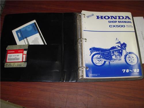 1978-82 CX500 DELUXE CUSTOM BINDER USED SERVICE MANUAL BOOK (man-a/b)