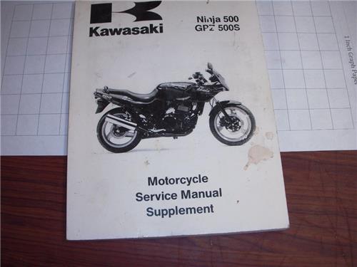 1994-01 EX500 500 NINJA KAWASAKI USED SERVICE SUPPLIMENT MANUAL BOOK (man-a/b)