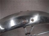 1969 Kawasaki Mach III 500 Front Fender Stainless Steel Mud Guard used FO-463 (a10)