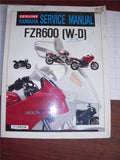 1989-92 FZR600 600 YAMAHA USED SERVICE MANUAL BOOK LIT-11616-FZ-00 (man-a/b)