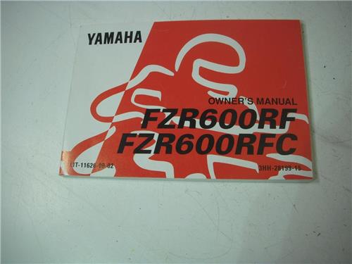 1994 Yamaha FZR600 FZR 600 Used Motorcycle Owners Manual 3HH-28199-15 (man-a/b)