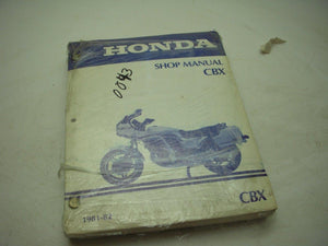 MANUAL 1981-82 CBX FACTORY ORIGINAL HONDA OEM SERVICE SHOP MANUAL USED LOOSE LEAF (man-c)