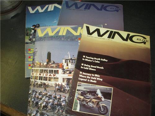 BOOKS: 1984-85 WING ELITE MAGAZINES MOTORCYCLE ISSUES HONDA GOLDWING MAG36 (B51)