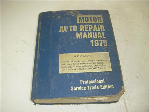 1979 MOTOR Hardcover Auto Repair Manual 42nd Edition used Professional Service MANUAL (man-a/b)