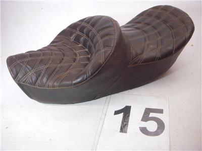 1970's-80 Triumph Bonneville AM Corbin Brown Double Bucket Seat Used ST415 (B29)