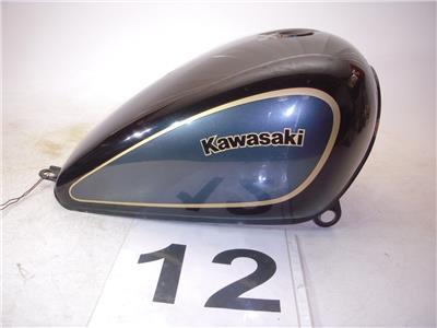 1985-06 VN700 700 VULCAN KAWASAKI FUEL GAS TANK USED BLACK GOLD T-512 (DONN B3)
