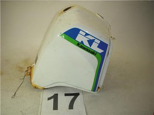 1988 KLR650 650 KLR KAWASAKI FUEL GAS TANK USED WHITE T-517 (DONN a2)