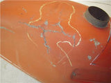 1971 OSSA 175 250 PIONEER FIBERGLASS FUEL GAS TANK USED ORANGE T-525 (DONN b4)