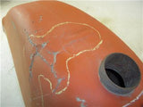 1971 OSSA 175 250 PIONEER FIBERGLASS FUEL GAS TANK USED ORANGE T-525 (DONN b4)