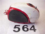 1966-68 Yamaha YDS3 Big Bear 250 Red White w/valve Fuel Gas Tank Used T-564 (DONN a7)