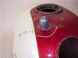 1966-68 Yamaha YDS3 Big Bear 250 Red White w/valve Fuel Gas Tank Used T-564 (DONN a7)