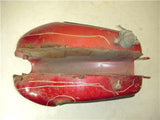 1966-68 Yamaha YDS3 Big Bear 250 Red White w/valve Fuel Gas Tank Used T-564 (DONN a7)