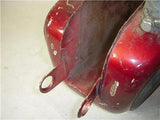 1966-68 Yamaha YDS3 Big Bear 250 Red White w/valve Fuel Gas Tank Used T-564 (DONN a7)