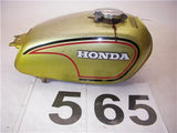 1971-73 Honda CL350 CL 350 GREEN RUST for Parts Fuel Gas Tank Used T-565 (DONN a6)