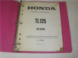 1973 Honda 125 TL125 Parts Catalog binder used HC33926 MANUAL BOOK (man-a/b)