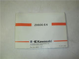 1996 Kawasaki  ZX-6 E4 ZX600 Motorcycle Owners Manual used 99920-1755-01 (man-a/b)